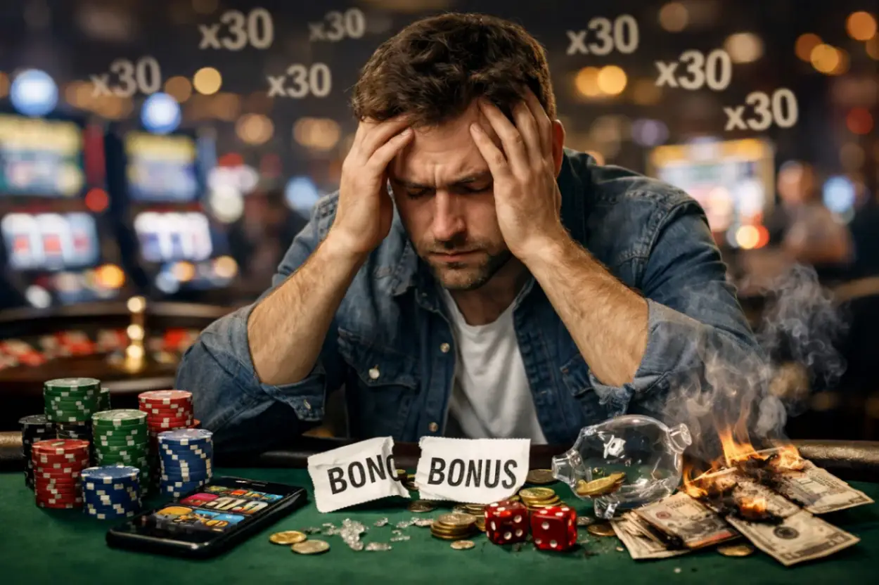 Почему вейджер 30× убивает бонусы в онлайн казино